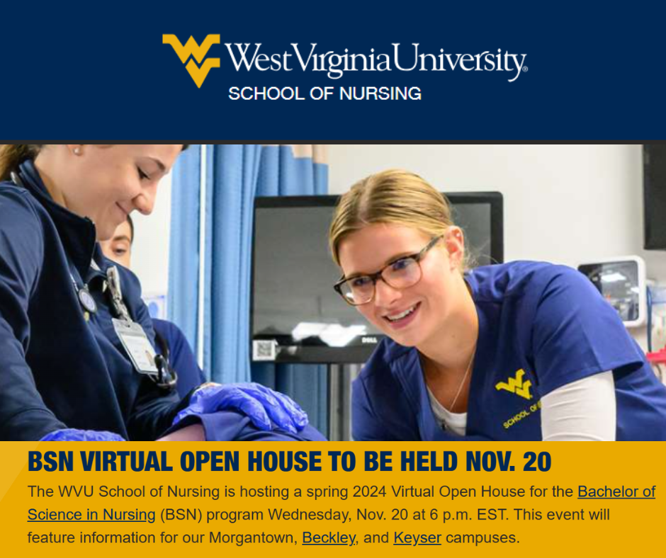 WVU Nursing Virtual Open House